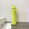 Utensílios de utensílios com logotipo lulus yoga kettle xícaras esportes garrafa de água de fitness ginástica ao ar livre aço inoxidável xícaras de presente cof de vácuo