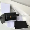 Sac à bandoulière en cuir véritable de qualité supérieure pour hommes et femmes Sac à main de luxe Designer Fashion Channel Motif uni Serrure en métal Poche plate Portefeuille Sac à bandoulière