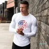 Мужские футболки Тренажерные залы Модный бренд O-образным вырезом Slim Fit Tshirt Повседневный рукав Фитнес Твердые тренировки