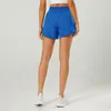アクティブショートパンツロゴ5インチスポーツライニングゆるいヨガフィットネスズボンの女性のための夏のジムウェア女性トレーニング服xl