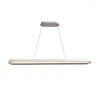 Lâmpadas pendentes Designer criativo simples One Word Chandelier Nordic Restaurant Office Long Light Luxury Led Table Bar Lamp