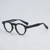 Solglasögon ramar japansk klassisk vintage samling TVR516 randiga bruna runda glasögon för män och kvinnor handgjorda acetat