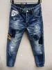 Jeans voor heren Slanke skinny potloodbroek Afslankende man Uitgemergelde casual broek Heren Dsquare Europese ritssluiting Klassieke broek Grijs Jean Bootcut Knap Go Walk 8 X2KI