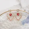 Brincos Dangle MWSonya 2023 Charme coreano Love Heart For Women Fashion Bowknot Crystal Drop Brincho