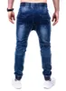 Jeans pour hommes de haute qualité poche solide hommes Denim coton pantalon casual Vintage Cargo cordon extensible crayon mâle