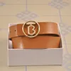 Fashion Classic Men Designer Belt Luxury Brief Letter Smooth Buckle Casual Belts Breedte 3,8 cm denim riem 15 hoogwaardige modellen