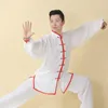 Scenkläder kinesisk traditionell unfimam kvinnor morgon taiji träningskläder män wushu kampsport performance wing chun uniform