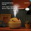 Essentiële oliën Diffusers Draagbare 200 ml Luchtbevochtiger Leuke Kawaii Aroma Diffuser met nachtlicht Cool Mist voor slaapkamer Home CAR