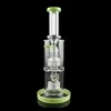 11 Inch Hookahs Glass Bongs Double Stereo Matrix Water Pipes Thick Glass 5mm Thick Recycler Birdcage Bong With Bowl Rig Oil Dab Rigs