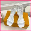 dames sandalen hoge hakken slippers echte lederen vrouwen/heren sandalen dames schoenen zomer feest buiten designer hoogwaardige l-log0 maat 35-40 l-001