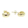 Orecchini a cerchio in argento sterling 925 ad alta lucidatura mini larghi per le donne Gioielli minimalisti con orecchini geometrici a forma di cerchio color oro