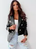 Kvinnorjackor Autumn Winter Faux Leather Jacket Women Elegant Black Blazer Casual Button Pu Coats Fashion Ladies In Outwears 2023 230324