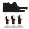 Malzubehör Schwarzer 2-Finger-Antifouling-Handschuh für jedes Grafik-Zeichentablett, rechte und linke Hand, Künstlerzeichnung 230323