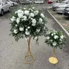 decorazione nuovo centrotavola per fiori artificiali in seta da 60 cm di diametro, fiore bianco, verde, decorazione per la tavola di nozze imake716