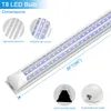 أنابيب LED الباب الباردة 8ft T8 LEDS متكاملة أنبوب 120W 6000K أبيض أبيض على شكل D ROW ROW LED LID LID
