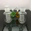 Rauchpfeifen Klassische Spiralflasche mit hängender Kürbisglas-Zigarettenflasche Großhandel Bongs Öl