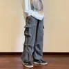 Herenbroek vracht mannen streetwear hiphop elastische taille harem enkel lengte broek zwarte harajuku casual pocket dames 230324