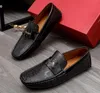 Men Casual schoenen Echt lederen zachte bodem rijden Handige knake skin patroon klassiek design modemerk strass Men Business casual flats schoenen