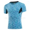 T-shirts pour hommes Compression Shirt Slim Fit Skins Tight T-shirt à manches courtes Bodybuilding Tops Gymnases Fitness Muscle TShirt S-3XL