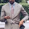 Men's Suits 2023 Fashion Wedding Khaki Notched Lapel For Men Business Casual Formal Costume Homme Slim Fit 2Pcs Set Jacket Pants