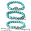 STRAND Europese en Amerikaanse kralen damesarmband set Boheemse nationale stijl frisse veelzijdige retro dierenpatroon turquoise gir