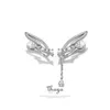 Charm Thaya Real Earrings Silver 925 White Wings Crystal Eartrop Clip on Earrings For Women Girl Without Piercing Gift Fine Jewerlry Z0323