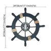 Decorative Objects Figurines Mediterranean Ship Rudder Decoration Nautical Boat Wheel Helm Wooden Craft Home Decoration Accessories 230324