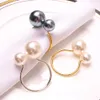 Свадебные украшения, металлическое жемчужное кольцо для салфеток, двойной держатель, золотые, серебряные кольца для салфеток, украшение стола, 12 шт./лот