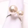 Düğün Süslemeleri Metal İnci Peçete Yüzüğü Çift Tutucu Altın Gümüş Peçete Yüzükleri Masa Dekorasyonu 12 PCS/LOT