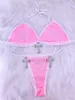 Maillots de bain femme Lolita Bikini Y2k T-shirt mode Bustier Topy2k haut court mignon Kawaii gothique LolitaTankTops hauts