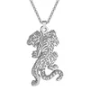 Подвесные ожерелья Chandler из нержавеющей стали леопардового ожерелья золото, покрытые тигровыми украшениями для мужчин и женщин