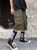 Kvinnors byxor svart last kvinnor avslappnade joggar hög midja lös kvinnlig hiphop byxor koreanska punk roliga capri streetwear femme