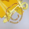 أزياء سوار السلسلة الذهبية للنساء سوار مصمم للنساء للنساء كلاسيكيات F -Letter Bracelets Party Jewelry Associory Bangle Wedding