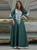 Vêtements ethniques Robe Musulman Abaya Dubaï Brodé Ka Robe À Manches Longues Robes Marocain Caftan Islam Oman Dames Robes 230324