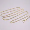 Correntes Real 18k Yellow Gold 1,8 mmW Chain Chain Link Colar de 50cm de jóias finas