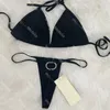 Designers bikini badkläder g sträng 20ss strass bokstäver baddräkt lyfter upp bikinis set sexig låg midja baddräkter för kvinnor