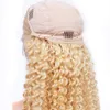 613# Blonde Deep Wave Front Lace Perücken 100 % Echthaarperücken für Frauen, vorgezupft mit Babyhaar