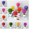 Decorative Flowers Artificial Grass Ball Small Tree Plants Bonsai Christmas Home Garden Living Room Decoration Fake DIY Flower Arrangement