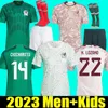 S-4XL 2022 2023 Mexico voetbal jersey fans spelersversie H. Losano chicharito g dos santos 22 23 24 voetbalhemd mannen en kinderen sets uniform