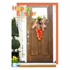 Fleurs décoratives multicolores en forme de carotte, couronne de tulipes, pendentif, fleur artificielle, porche, porte murale suspendue, décoration de la maison, cadeaux de vacances