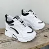 Dress Shoe Fashion Height Increasing Casual Shoes Ladies Platform Mesh Wedges Sneakers Sport Gym Walking Running Vulcanize 230324