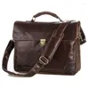 Портазы Luufan Classic Vintage Leather Men's Men's Chocolate Bortment Bag Сумка мессенджер.