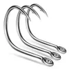 Fishing Hooks 10pcs Size 1/0-5/0# Circle Fishing Hook Ring Eye Fishhooks Barbed Fishing Hooks Single Jig Fish Hook Tackle High-carbon Steel P230317