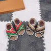 Kids Letter G slippers luxury designer brown Flat Sandals 2022 Summer Children boys girls branded Slipper Baby youth Leather summer Shoes Toddlers outdoor Slide