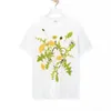 Dam T-shirts Designer broderad tryckt logotyp Färg Kontrast T-shirt för män och kvinnor lös rund hals Kort ärm Match