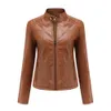 Giacche da donna in ecopelle PU moto primavera autunno donna semplice cappotto moda casual abbigliamento femminile 230324