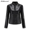 Giacche da donna in ecopelle PU moto primavera autunno donna semplice cappotto moda casual abbigliamento femminile 230324