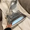 Top Y2k Style métallisé Pu cuir sacs à bandoulière pour femmes marque de luxe petit sac à rabat femme sacs à main et sacs à main 230308