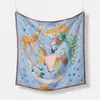 Bandanas mode Silk Satin Square Scarf Women Animal Print Small NeckerChief Hair Bandana Kvinnliga huvud Sjalor Foulard