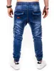 Jeans pour hommes de haute qualité poche solide hommes Denim coton pantalon casual Vintage Cargo cordon extensible crayon mâle